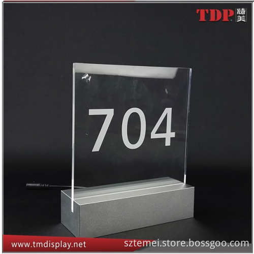 Factory custom Manufacturer Aluminum & Acrylic LED House Numbers Sign, Lights Up